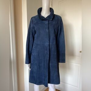 Vera Pelle suede leather coat.
